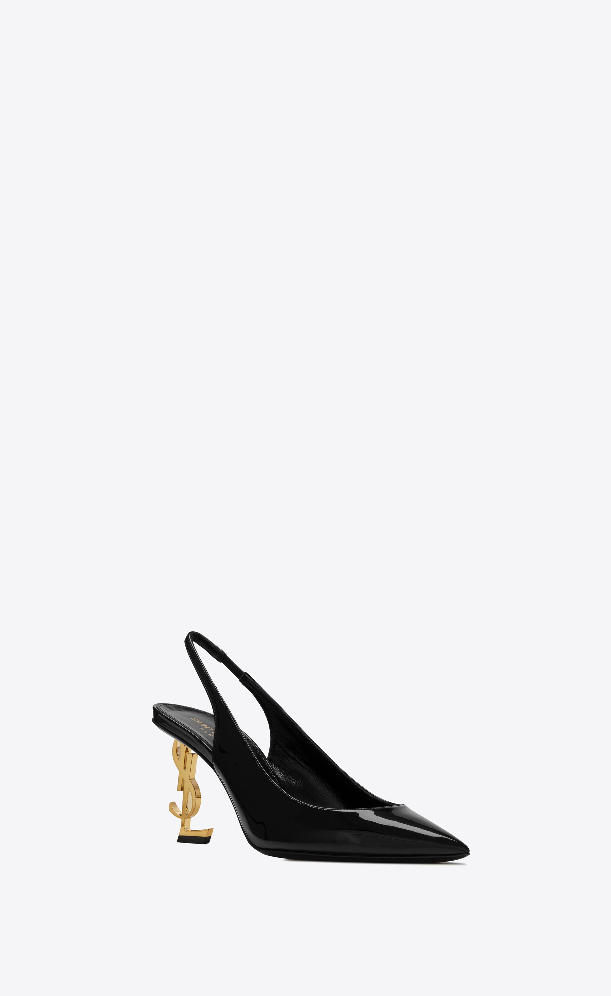 opyum slingback pumps in patent leather with gold-tone heel - 4