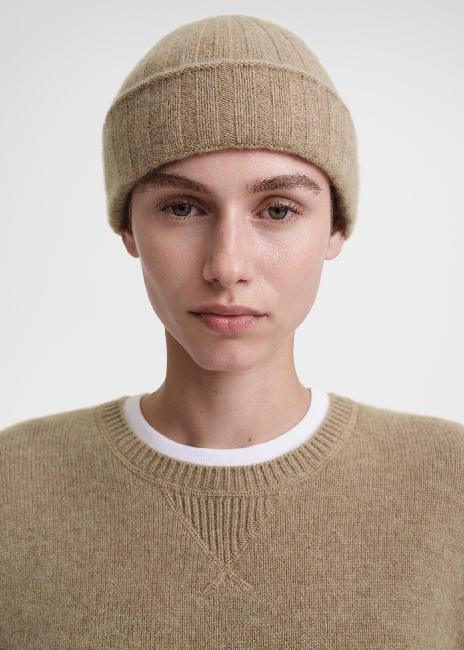 Cashmere beanie camel melange - 2