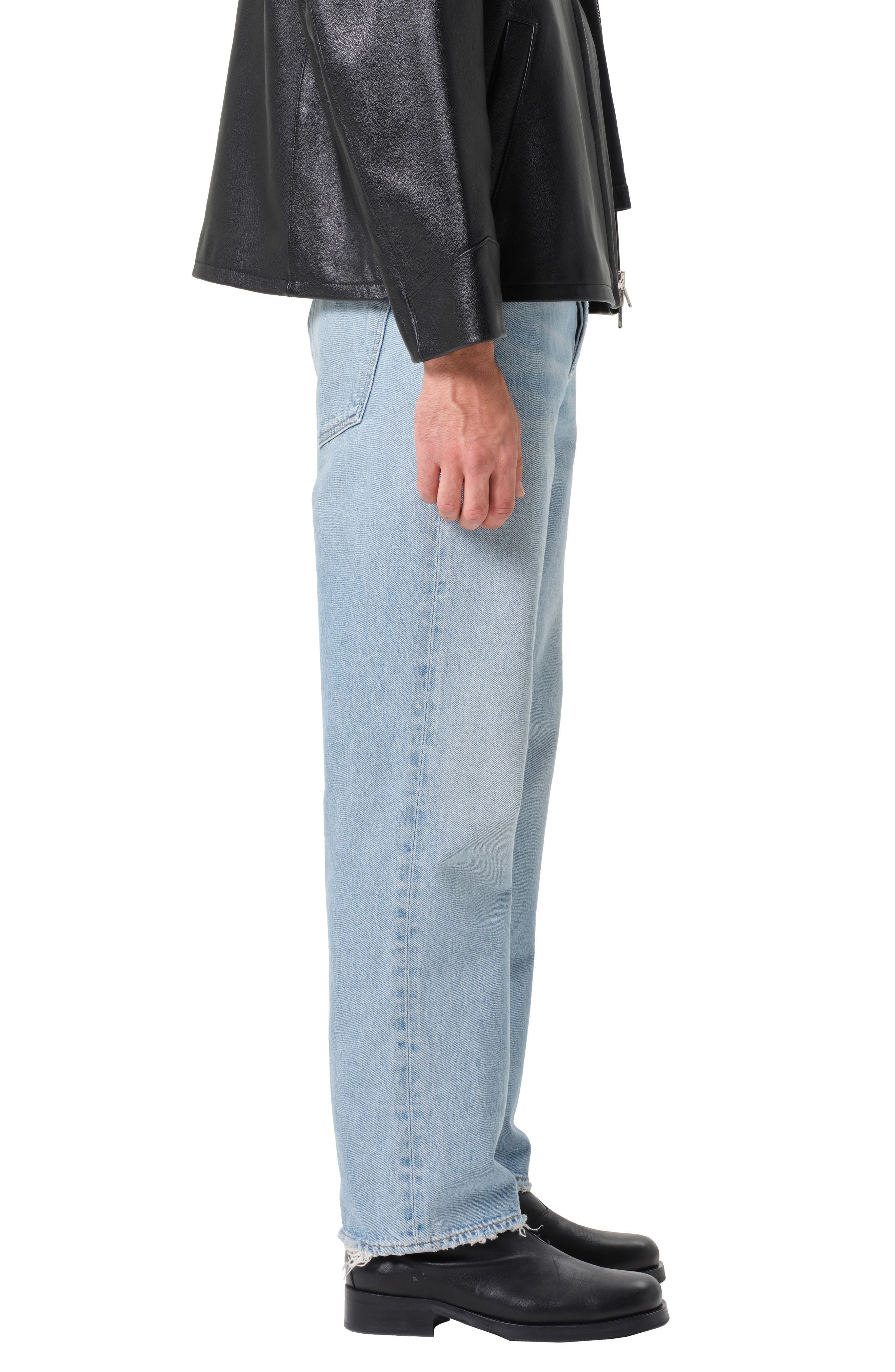 AGOLDE '90s Mid Rise Relaxed Straight Leg Jeans in Force (Vint Marbled Ind) at Nordstrom - 3