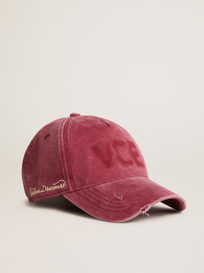 Golden Goose Cotton baseball cap with a lived-in finish outlook