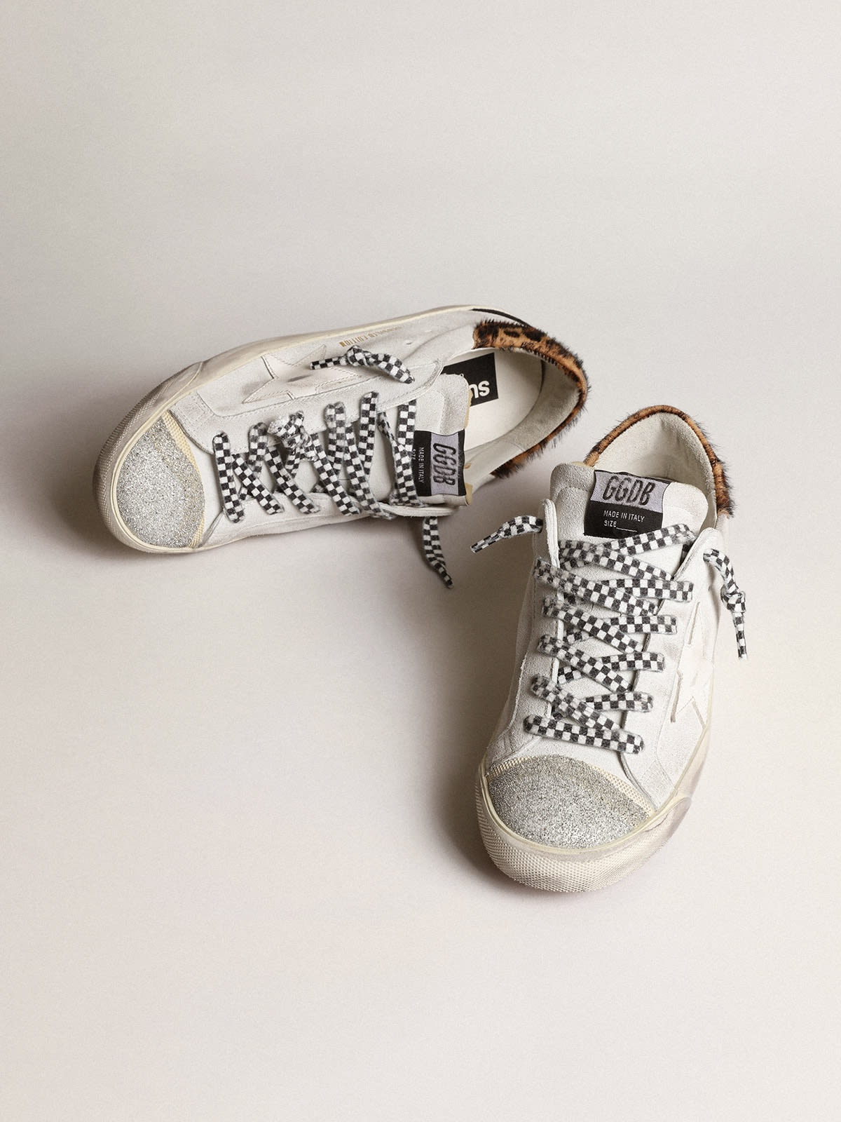 Super-Star LAB sneakers with white leather star and Swarovski crystal toe - 2