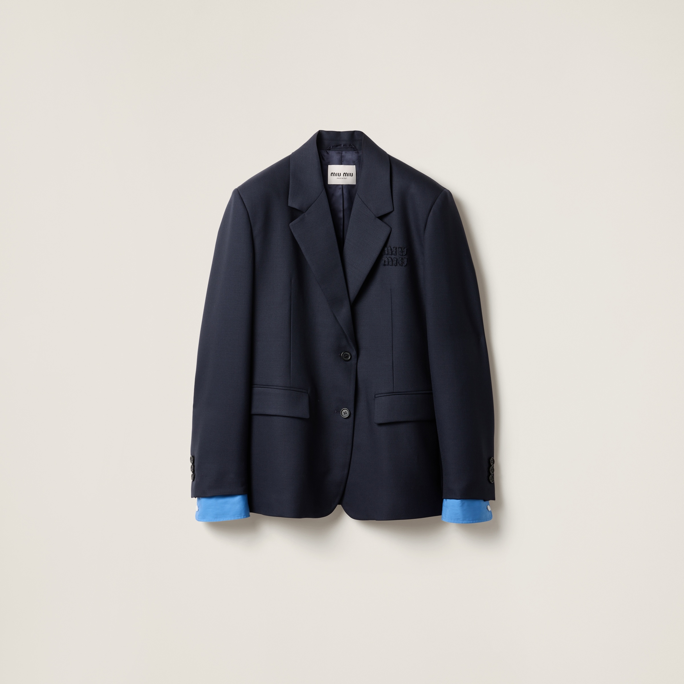 Miu Miu Single-breasted gabardine jacket | REVERSIBLE