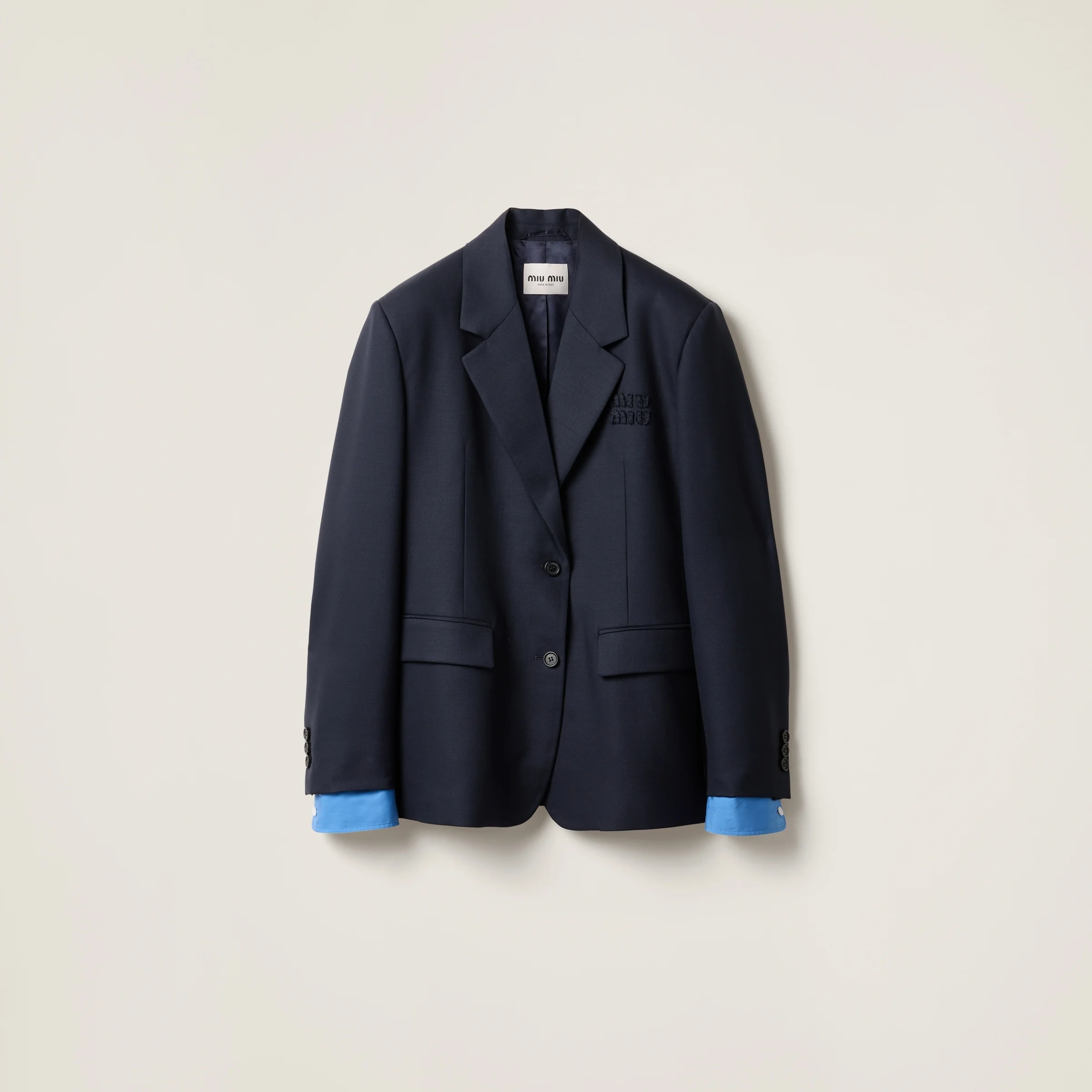 Single-breasted gabardine jacket - 1