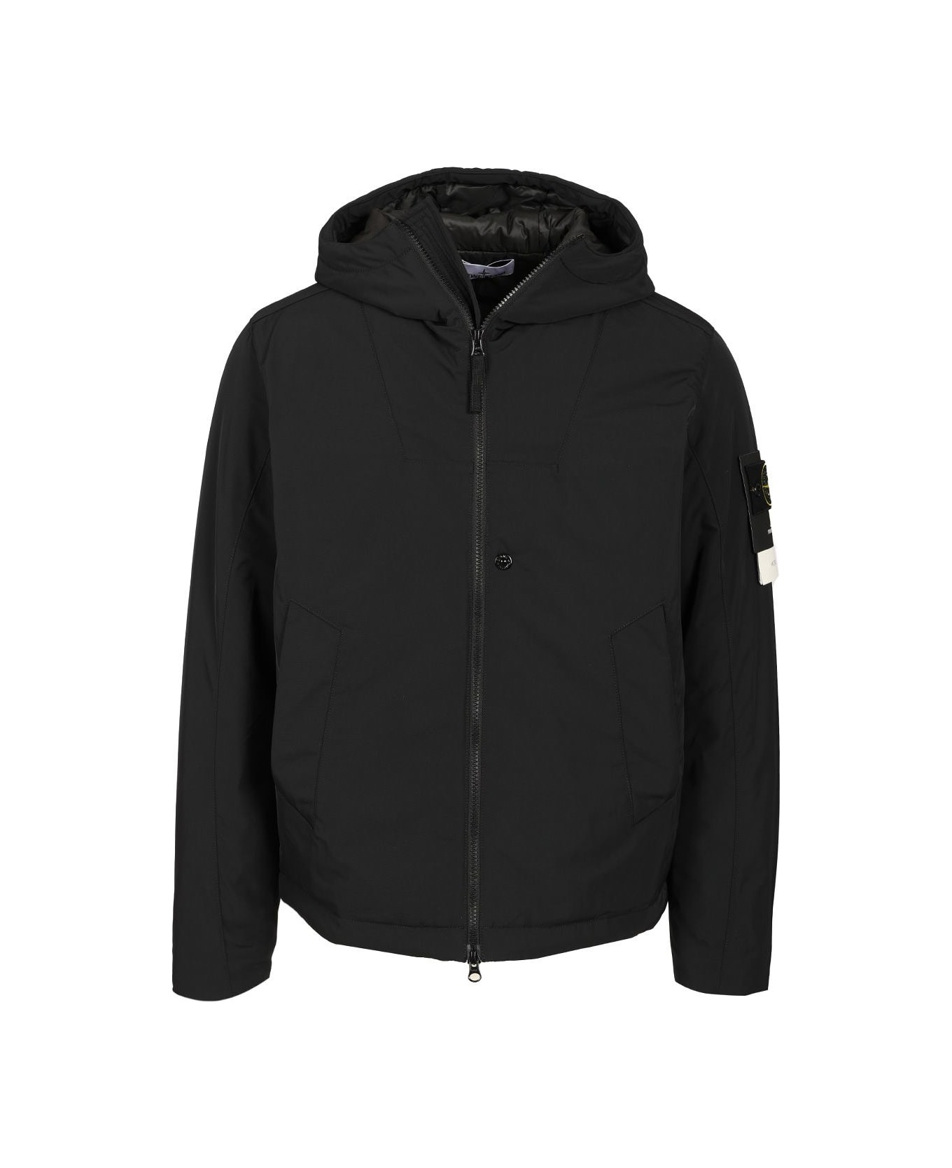 Micro Twill Padded Hooded Jacket - 1