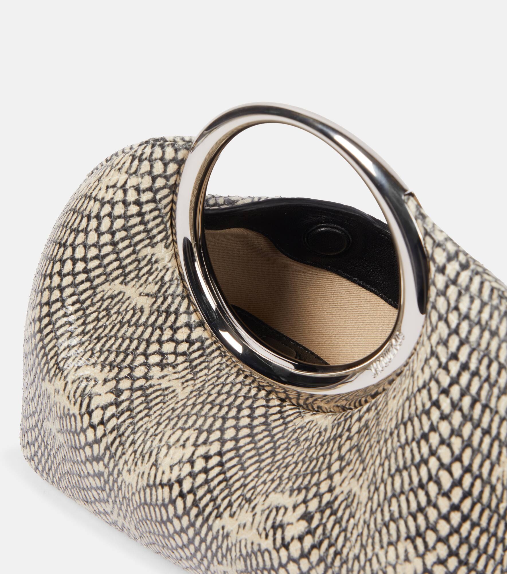 Calino Small snake-effect leather tote bag - 3