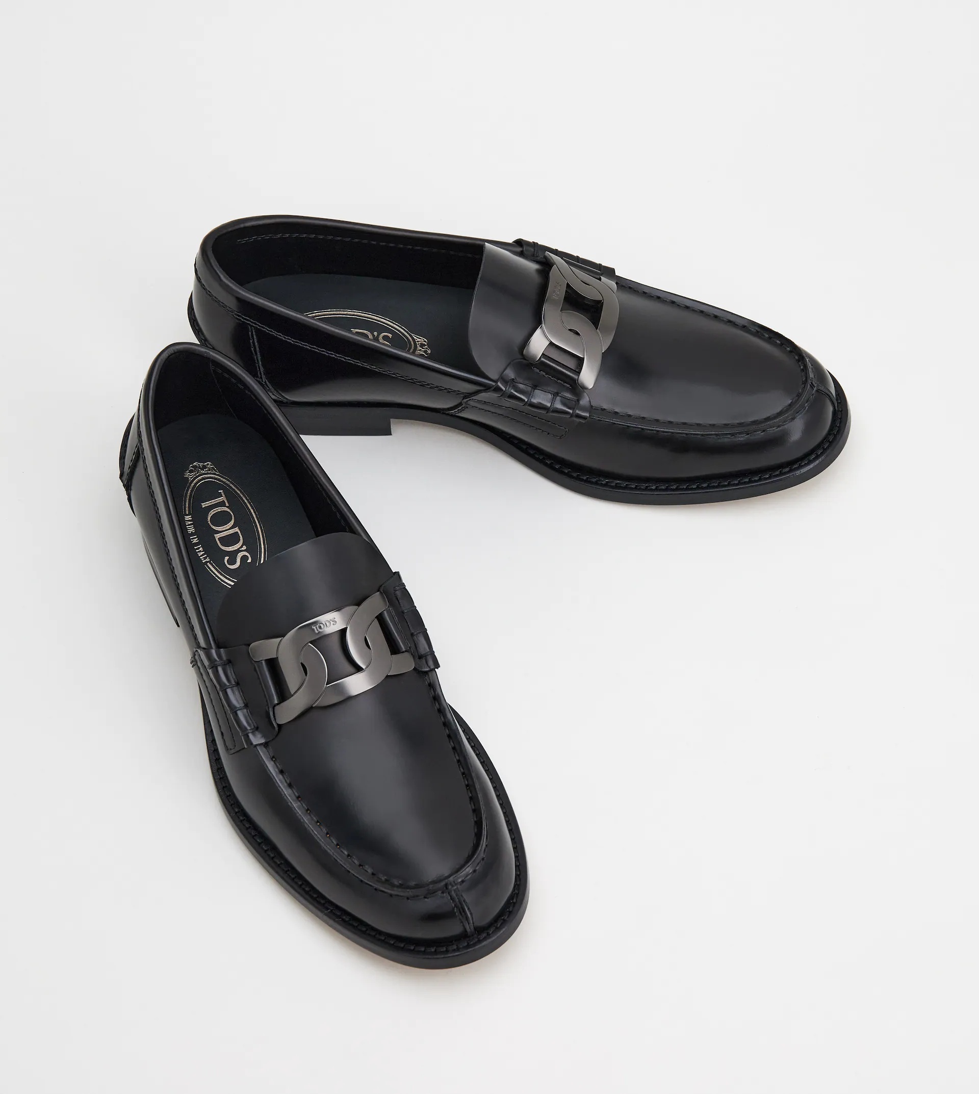 LOAFERS IN LEATHER - BLACK - 3