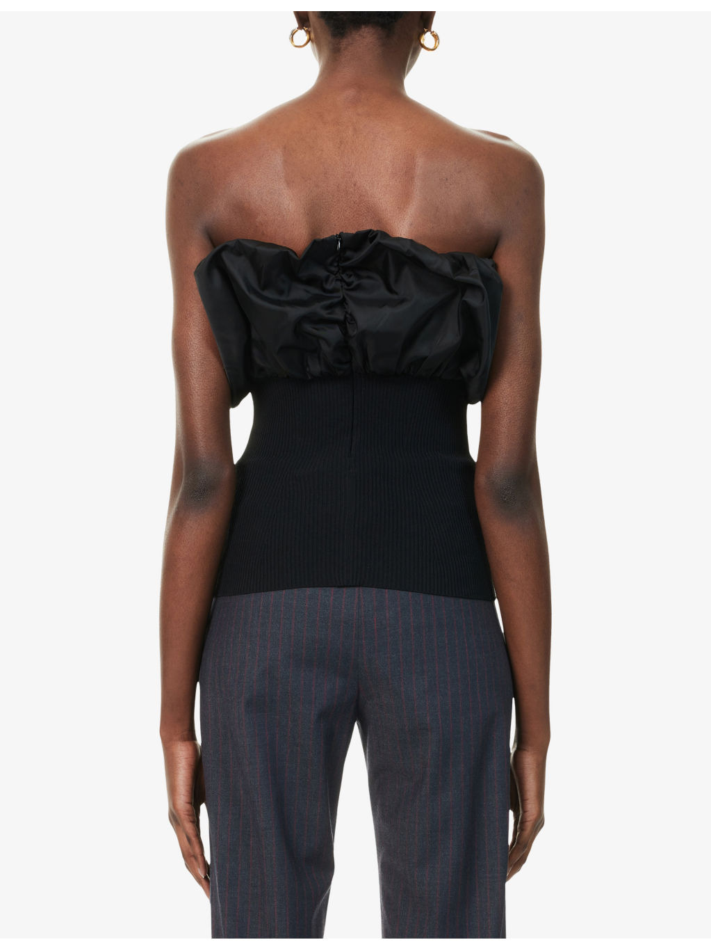 Draped Bandeau Woven Top - 4