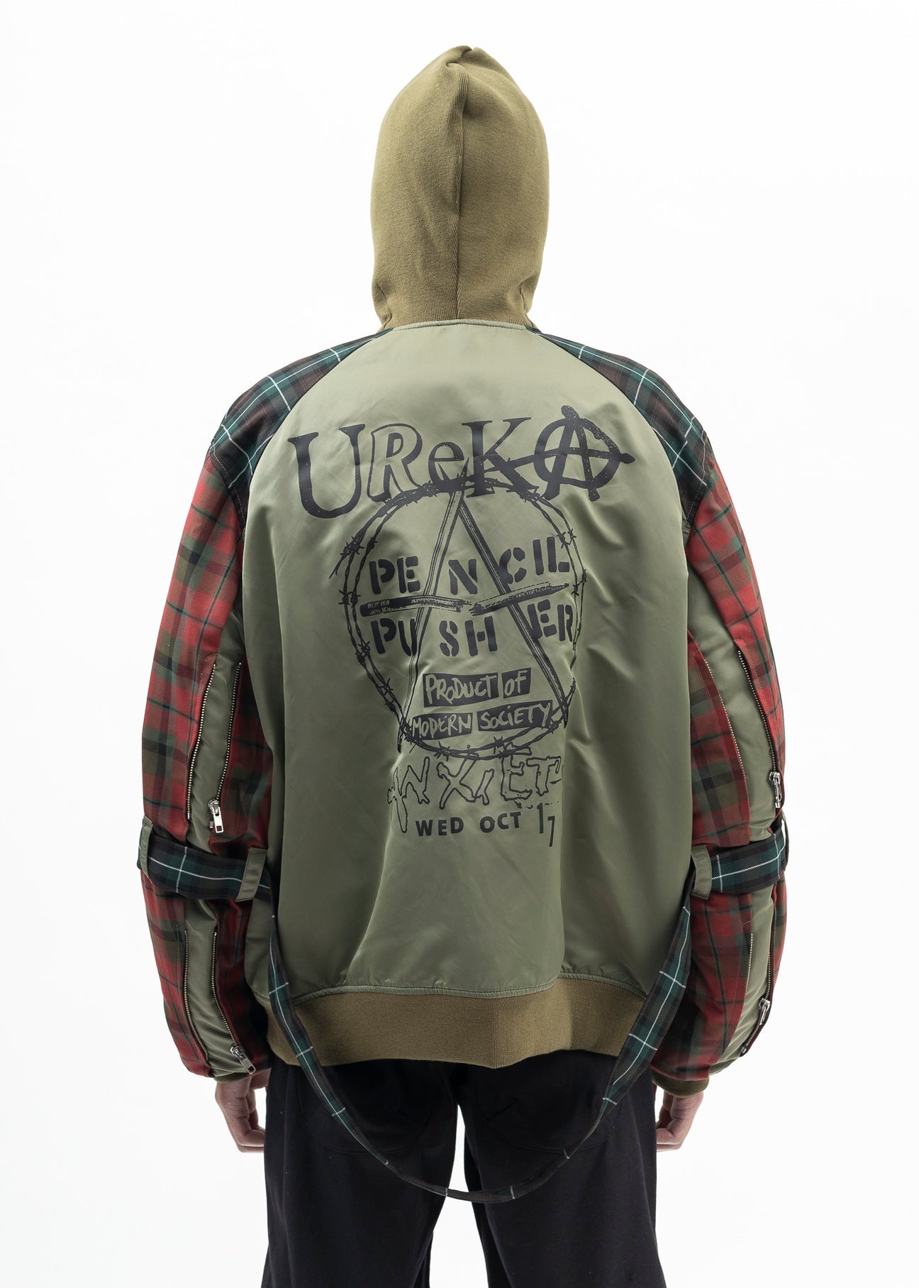 KHAKI GREEN BONDAGE MA-1 JACKET - 4