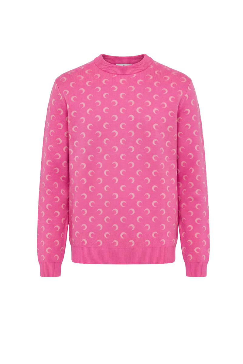 MOON JACQUARD KNIT CREWNECK SWEATER 1