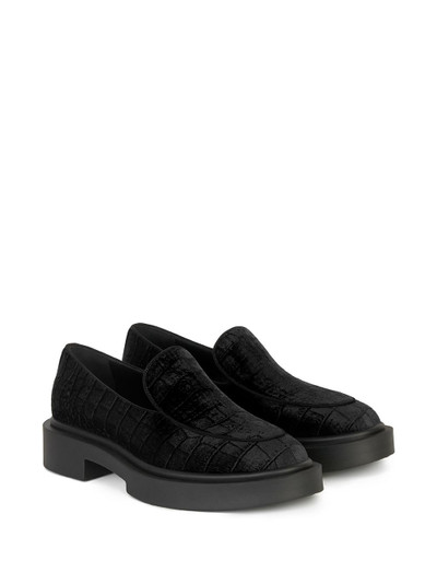 Giuseppe Zanotti Achille crocodile-effect loafers outlook