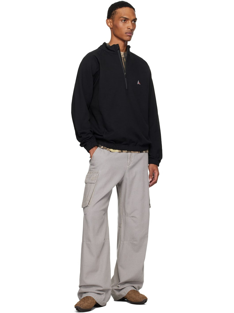 ROA Black Heavy Half Zip Sweatshirt outlook