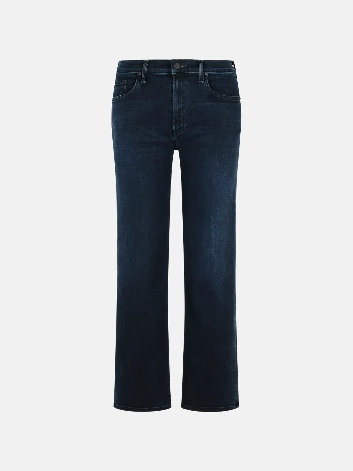 'THE RAMBLER ZIP ANKLE' MIDNIGHT BLUE COTTON JEANS - 1