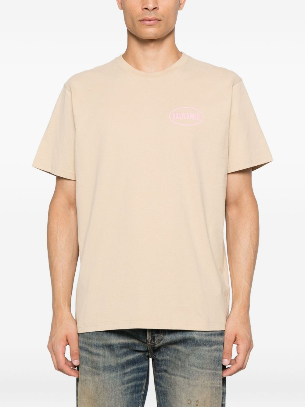 oval-logo cotton T-shirt - 3