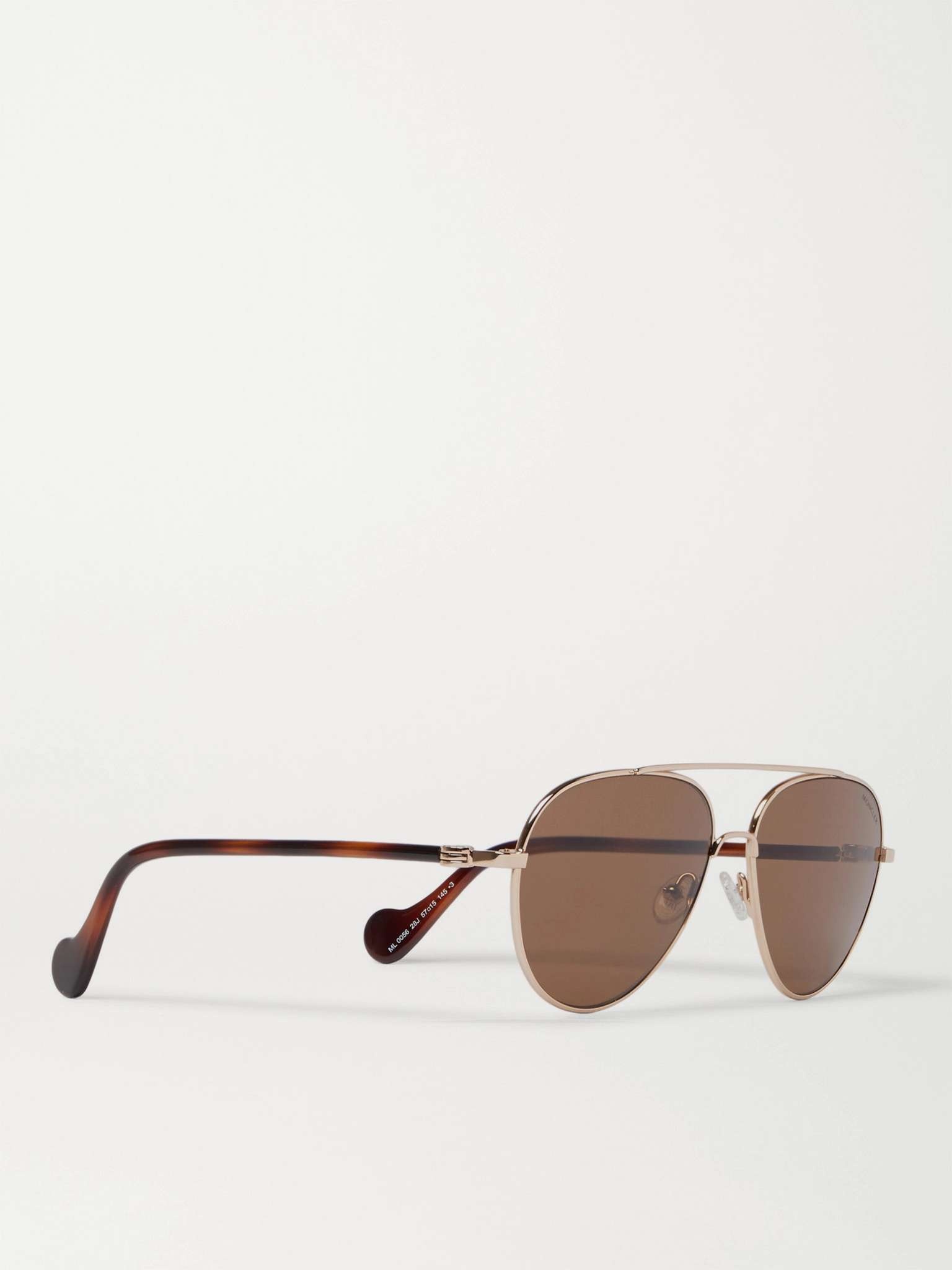 Aviator-Style Gold-Tone and Tortoiseshell Acetate Sunglasses - 3