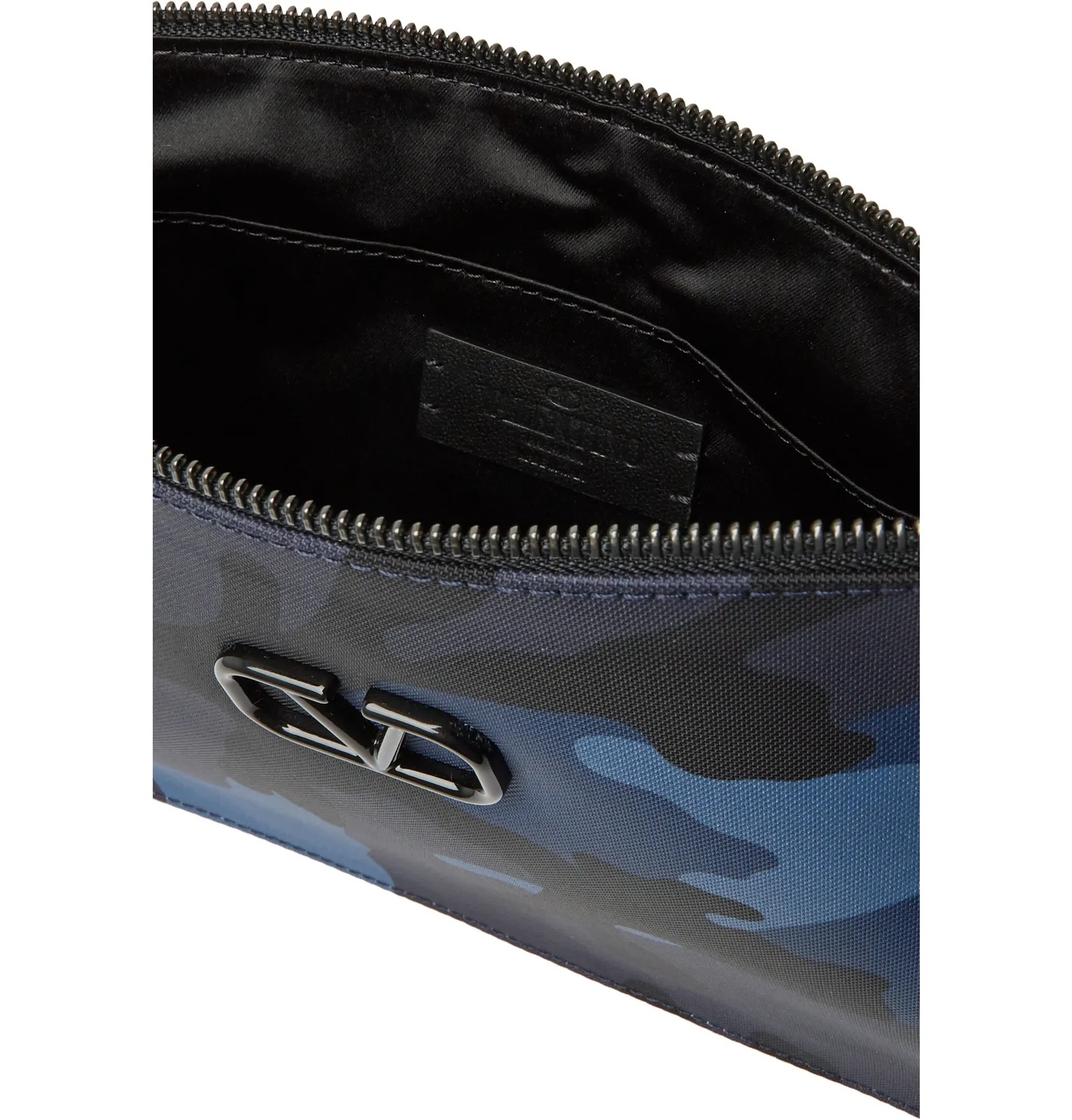 Valentino Garavani Logo-Appliquéd Camouflage-Print Canvas Pouch - 3