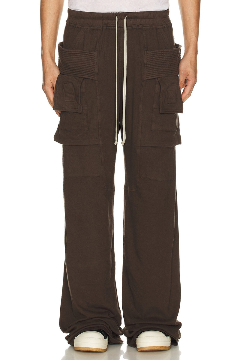 Rick Owens DRKSHDW Creatch Wide Cargo Drawstring In Black outlook