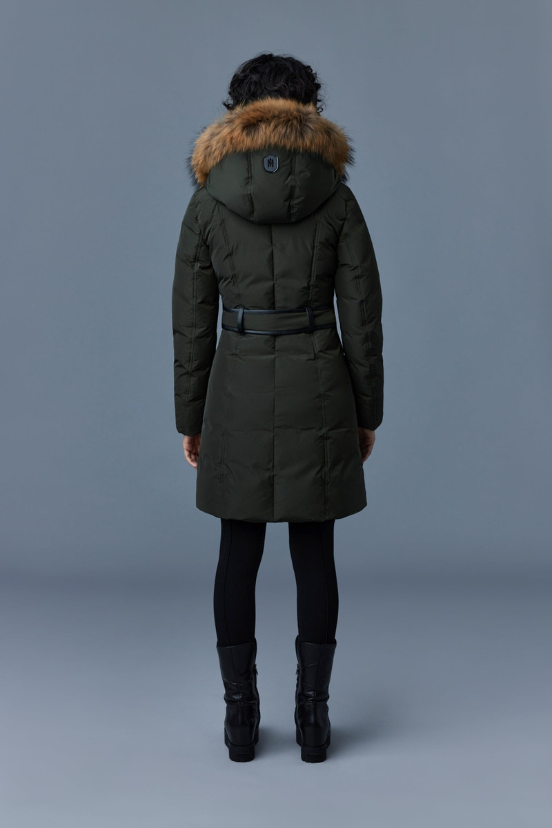 KAY down coat with natural fur Signature Mackage Collar 4