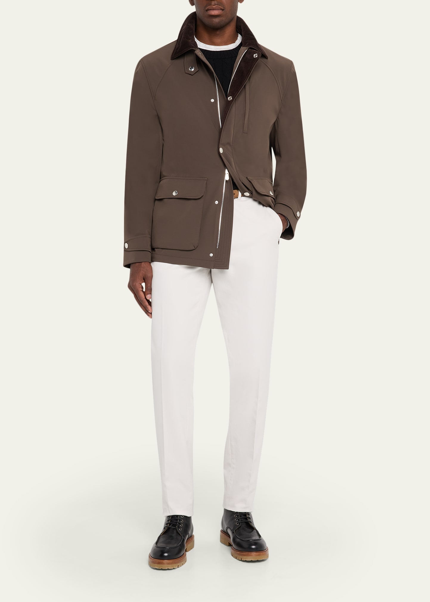 Men's Modern Fit Flat-Front Pants - 2