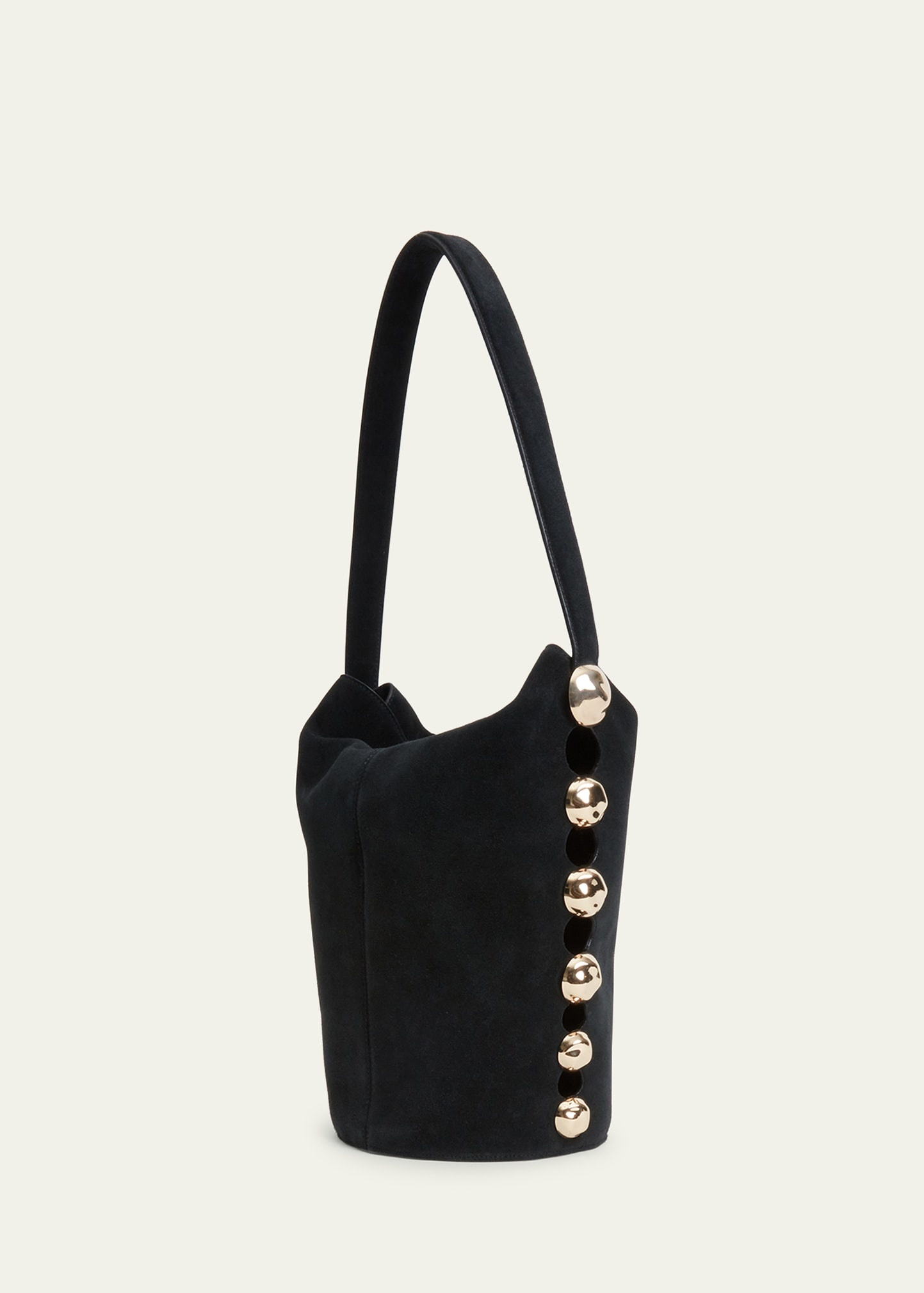 Amaya Studded Leather Bucket Bag - 3
