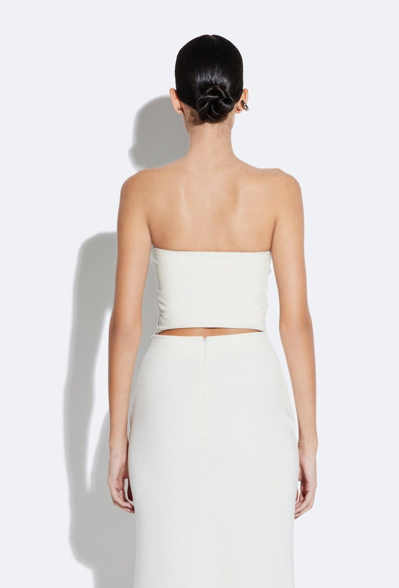 Stretch Faux Leather Tube Top 3