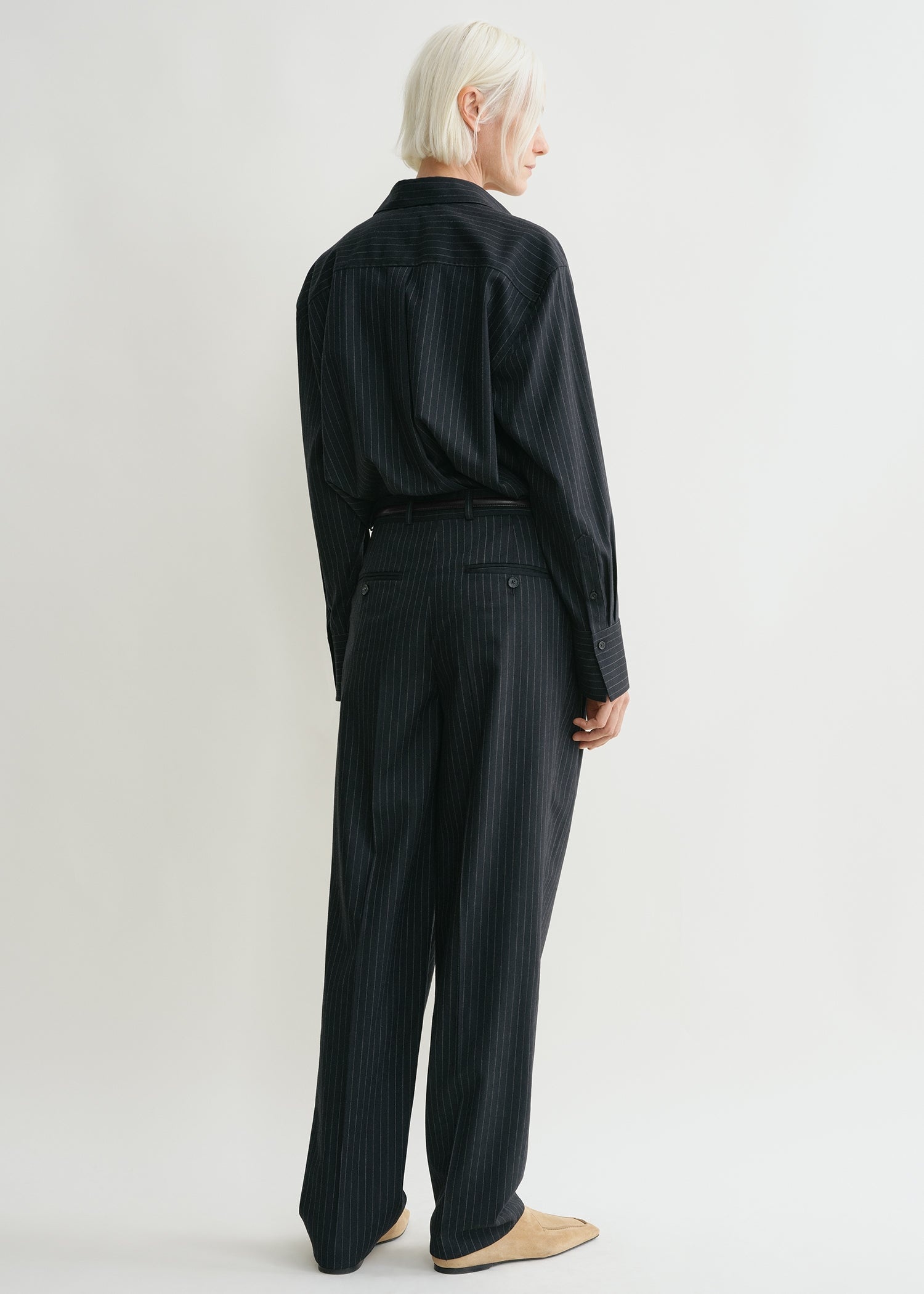 Tailored pinstriped trousers navy - 5