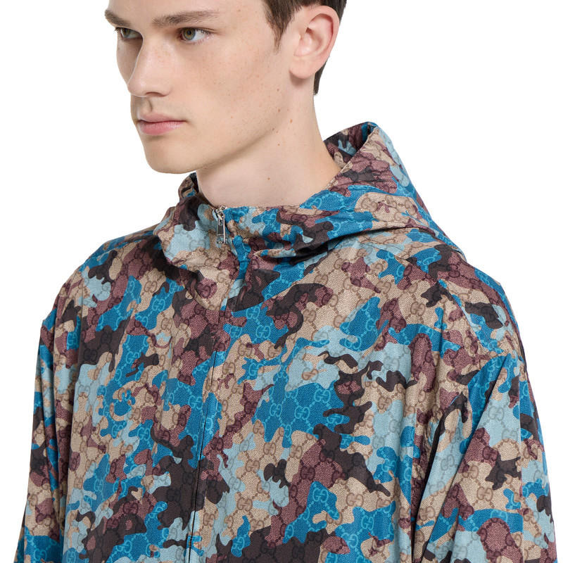 Printed technical poplin zip jacket 4