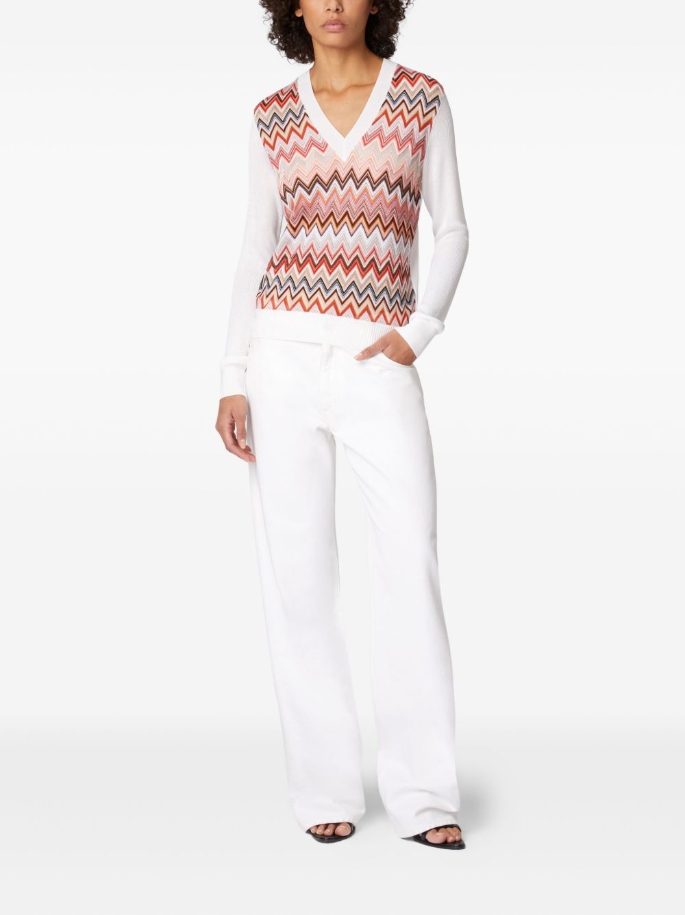 zigzag-pattern sweater - 2