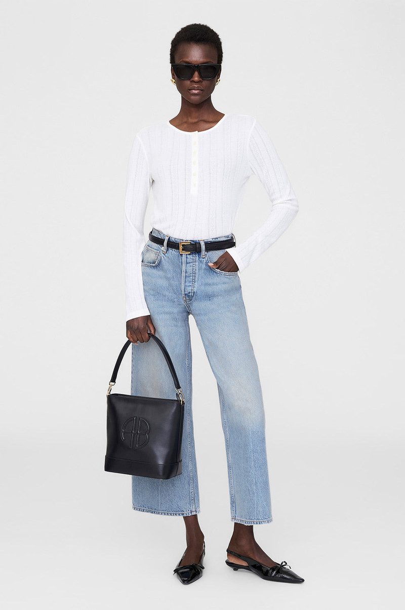 ANINE BING Lili Bucket Bag - Black outlook