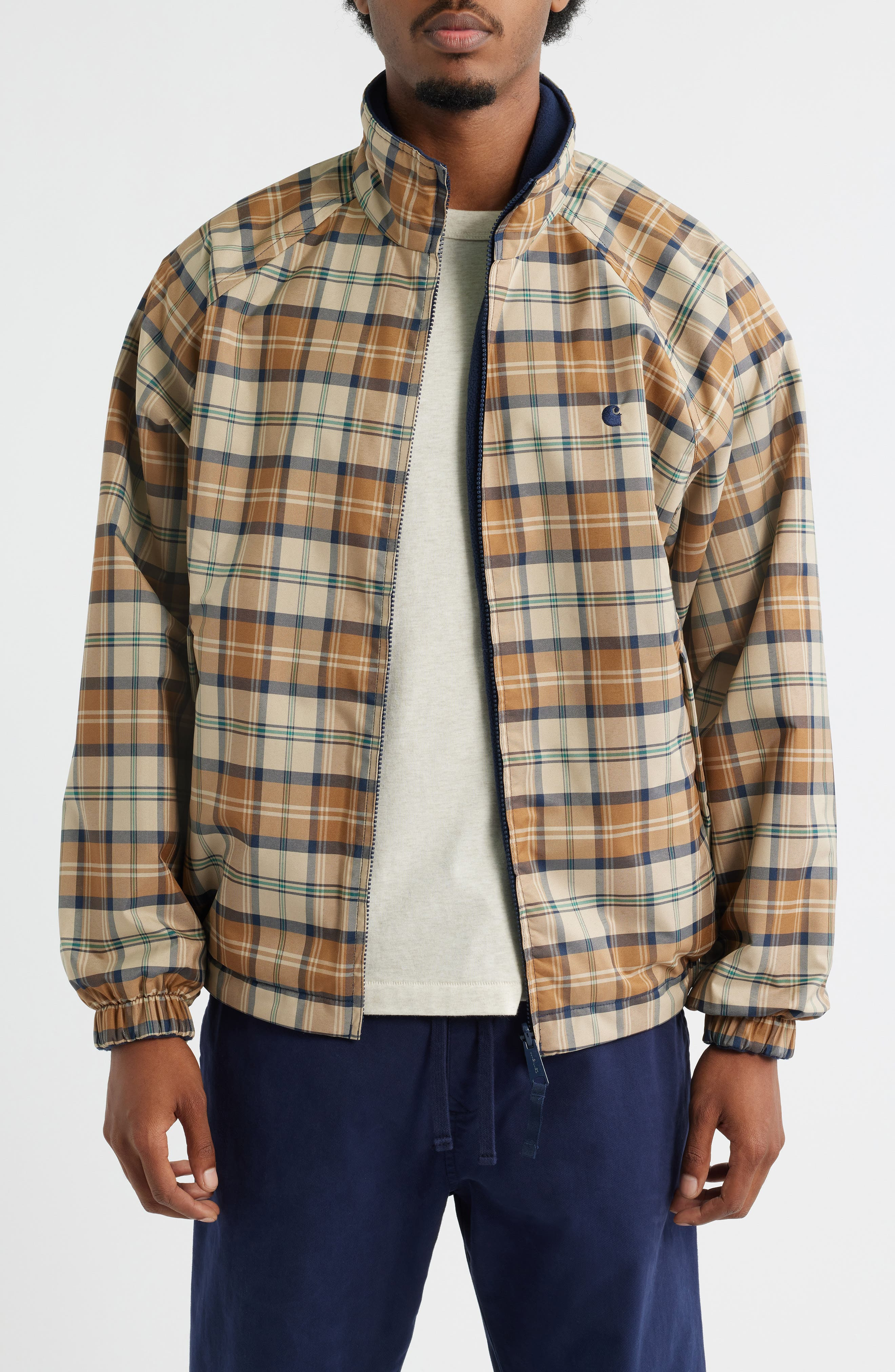 Carhartt Work In Progress Planer Water Repellent Reversible Canvas & Fleece Jacket in Planer Wall /A - 1
