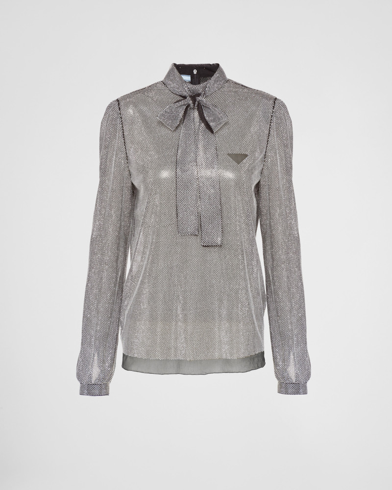 Studded chiffon top 1