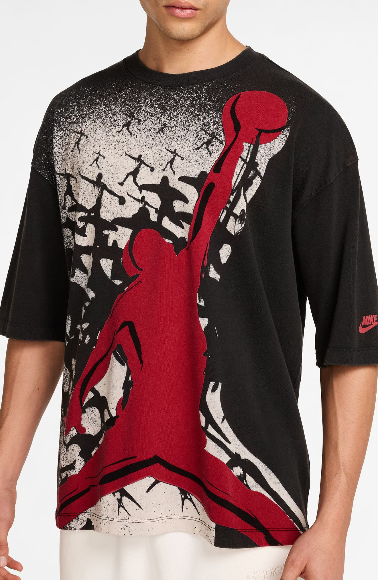 Jordan Reissue Oversize Graphic T-Shirt in Black/Gym Red at Nordstrom - 3