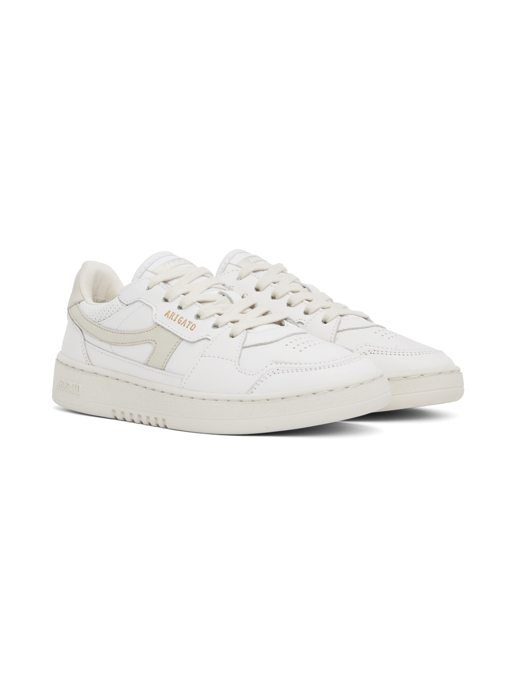 White & Beige Dice-A Sneakers - 4