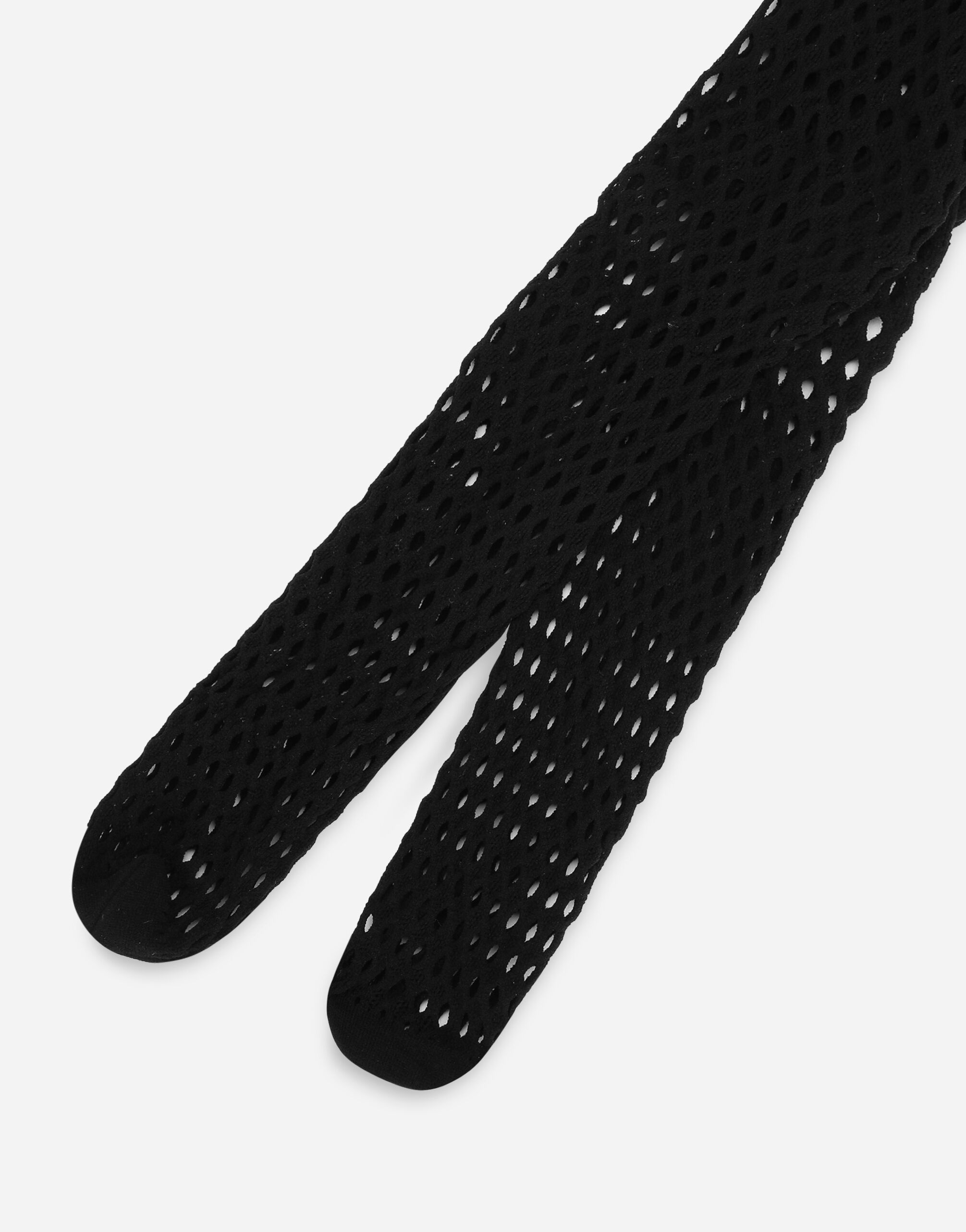 Mesh tights with branded elastic - 2