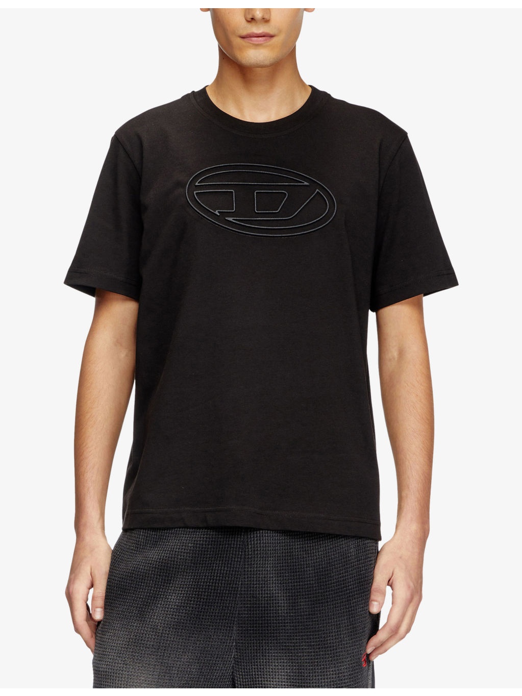 T-Adjust-Bigoval Brand-Embossed Cotton-Jersey T-Shirt - 3
