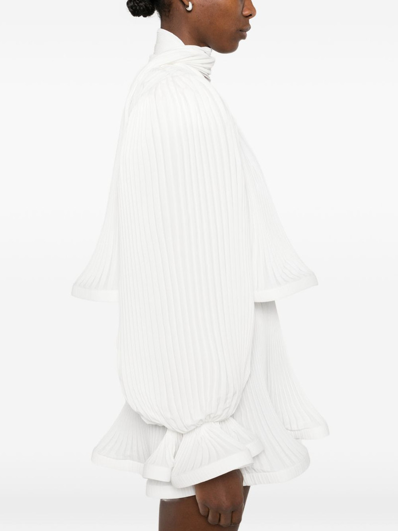 pleated puffy mini dress 5