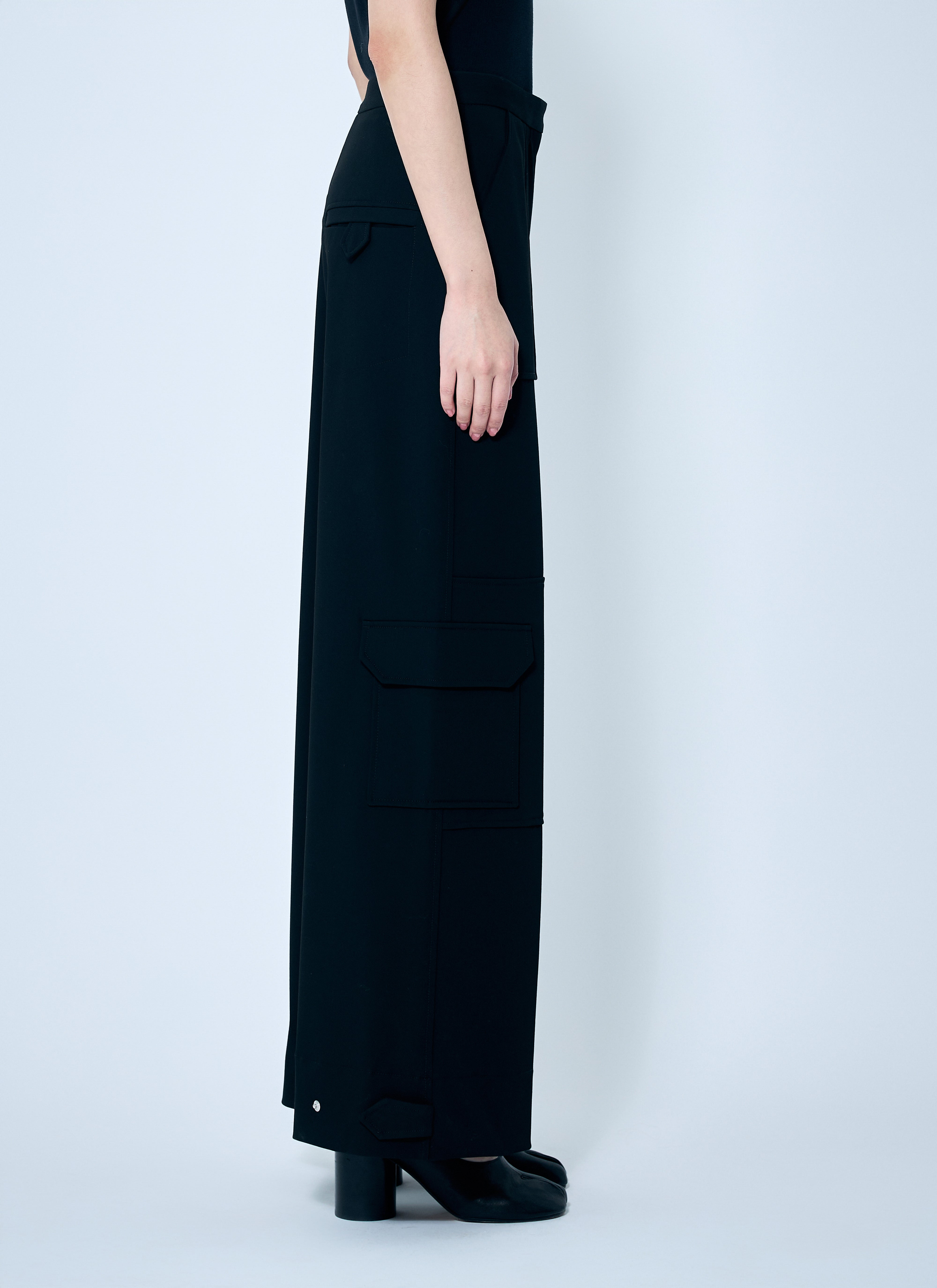 Ganni Women Solid Twill Suiting Cargo Pants - 3