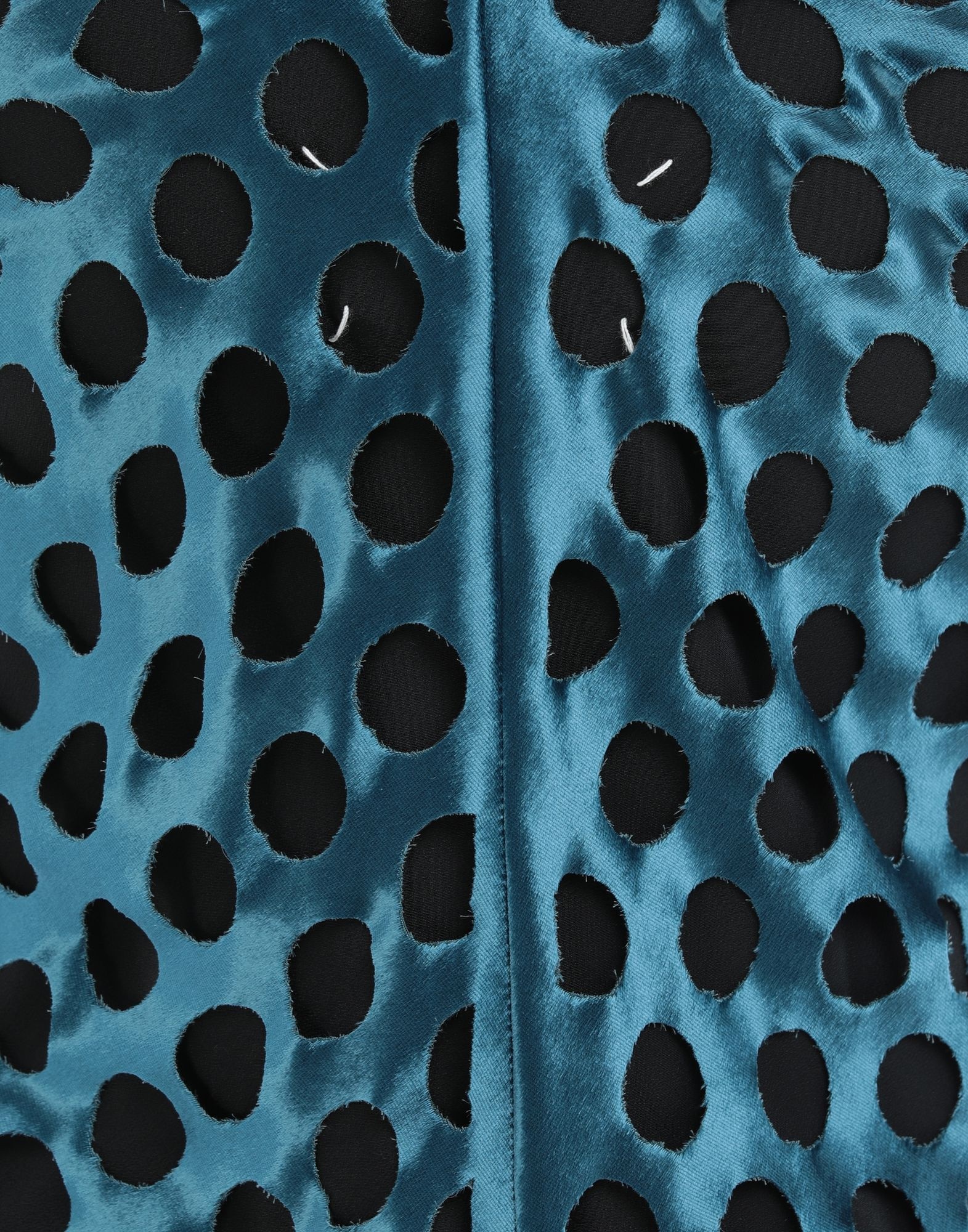 Punched holes velvet dress - 6