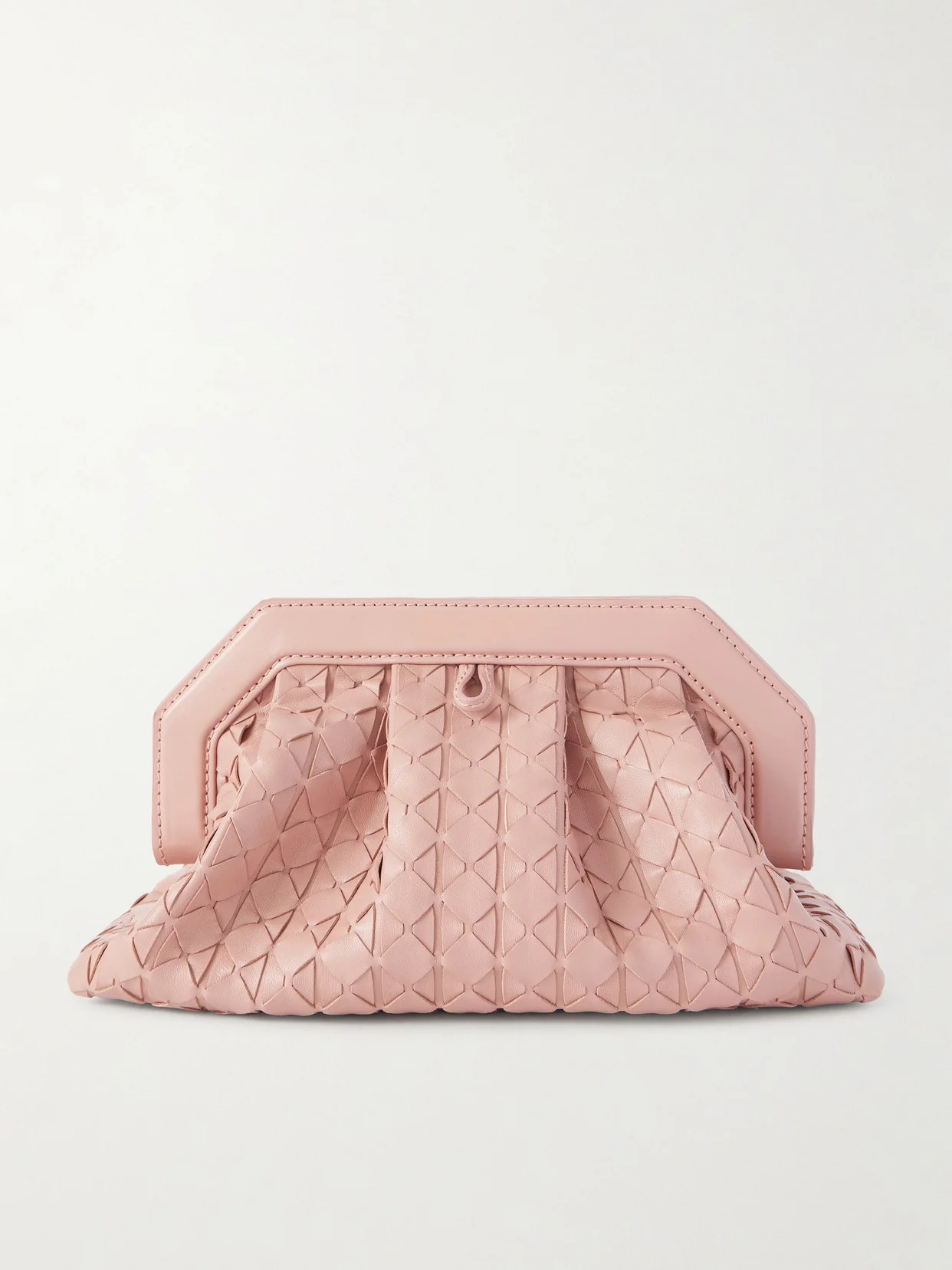 Secret Mini Embellished Woven Leather Clutch - 1