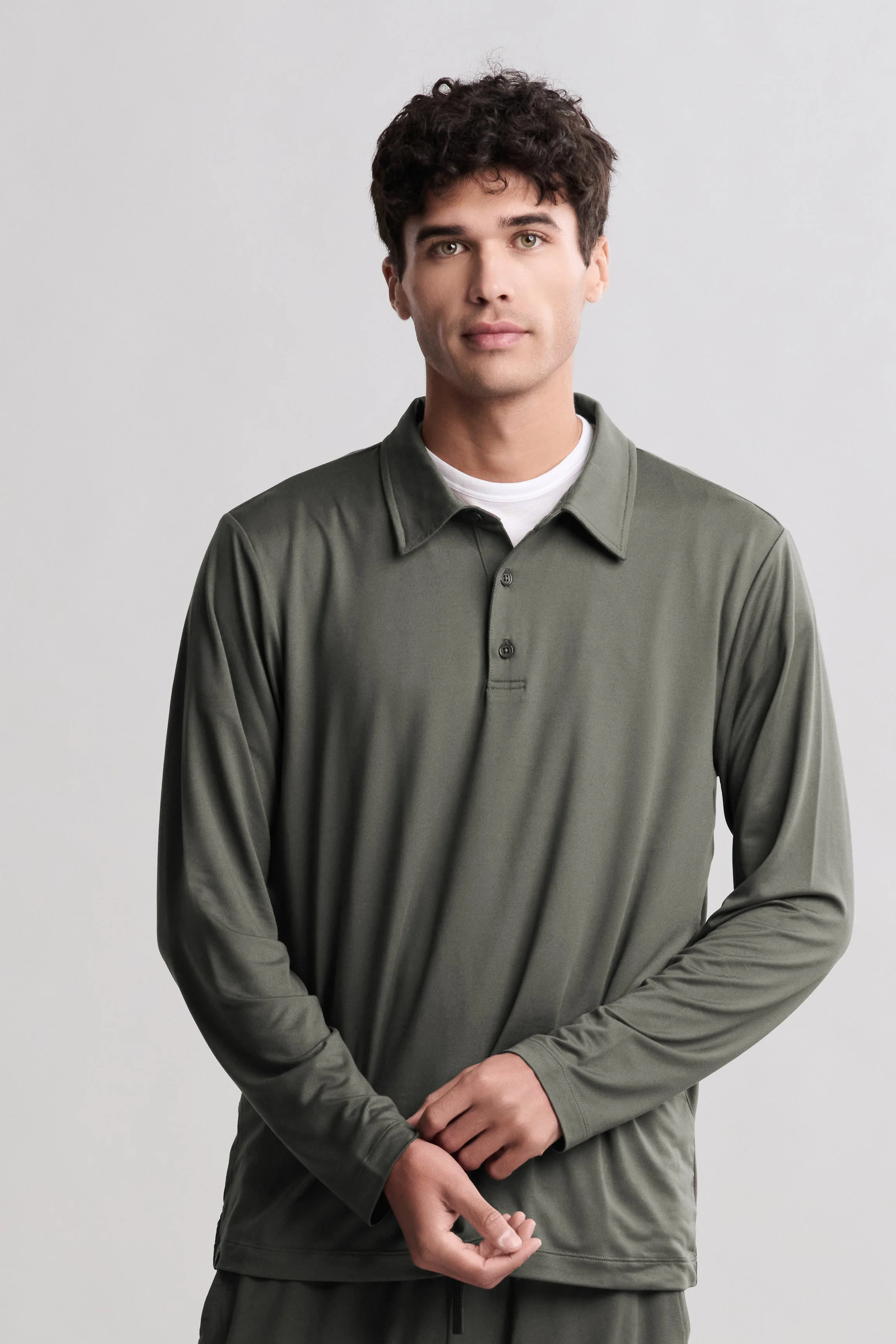 Malibu Collection® Butterchic LS Polo - 1