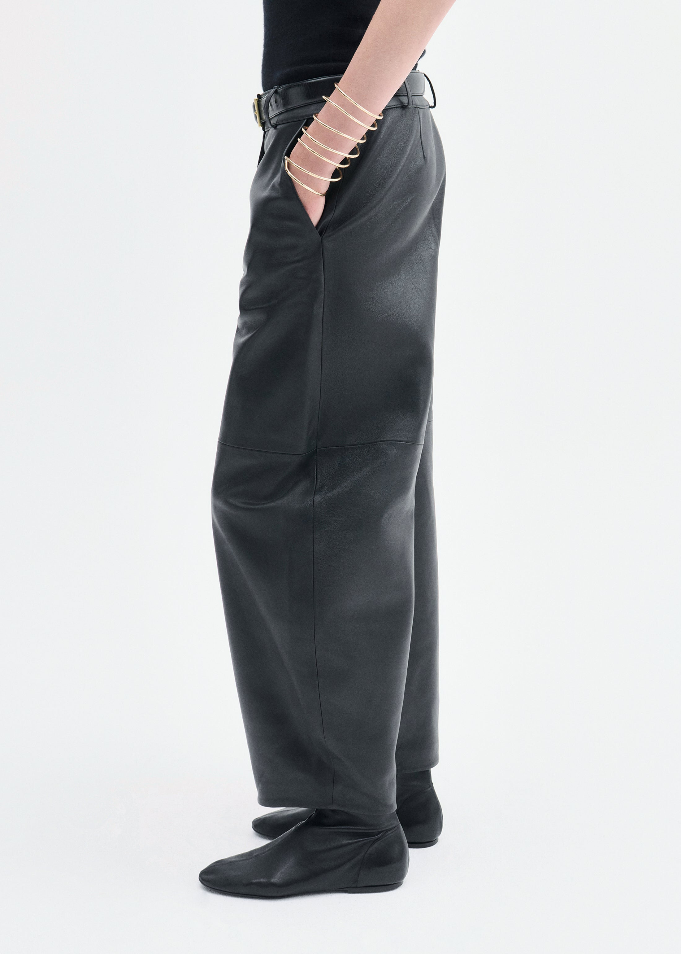 Cropped Leather Trouser - 5