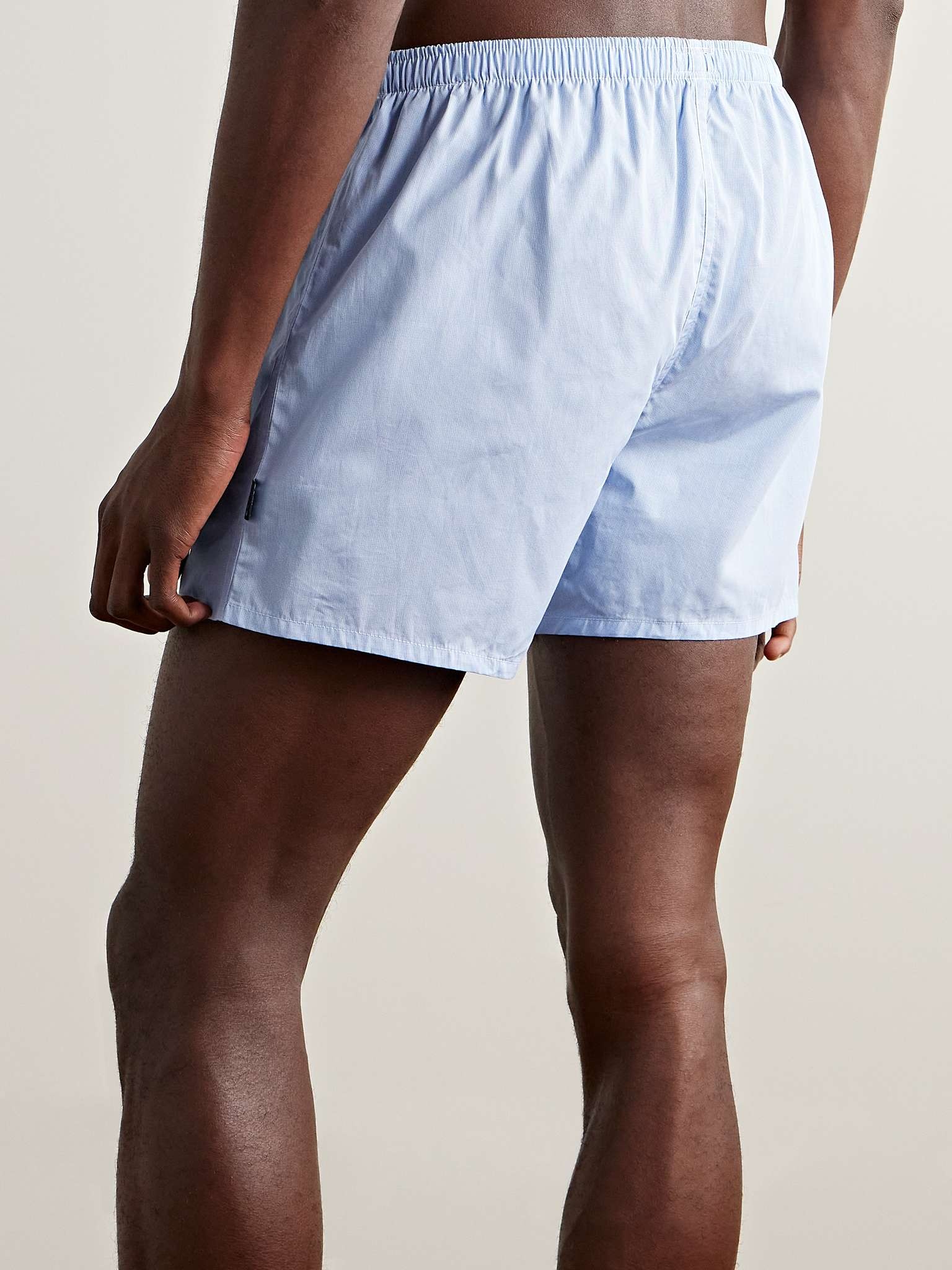 Houndstooth Cotton-Poplin Boxer Shorts - 3