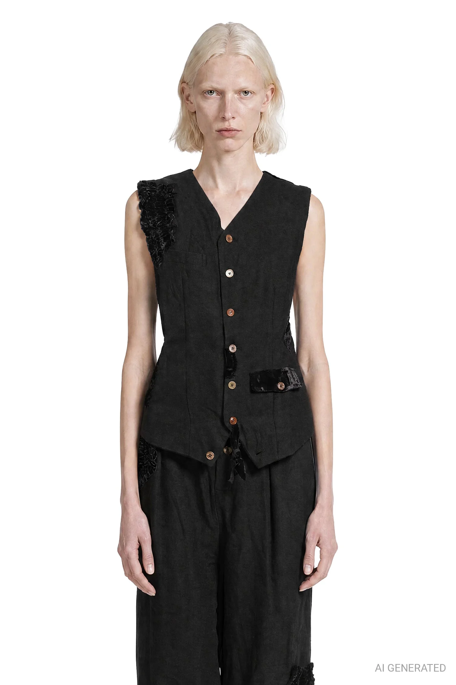 Mended Poets Wool Waistcoat - 1