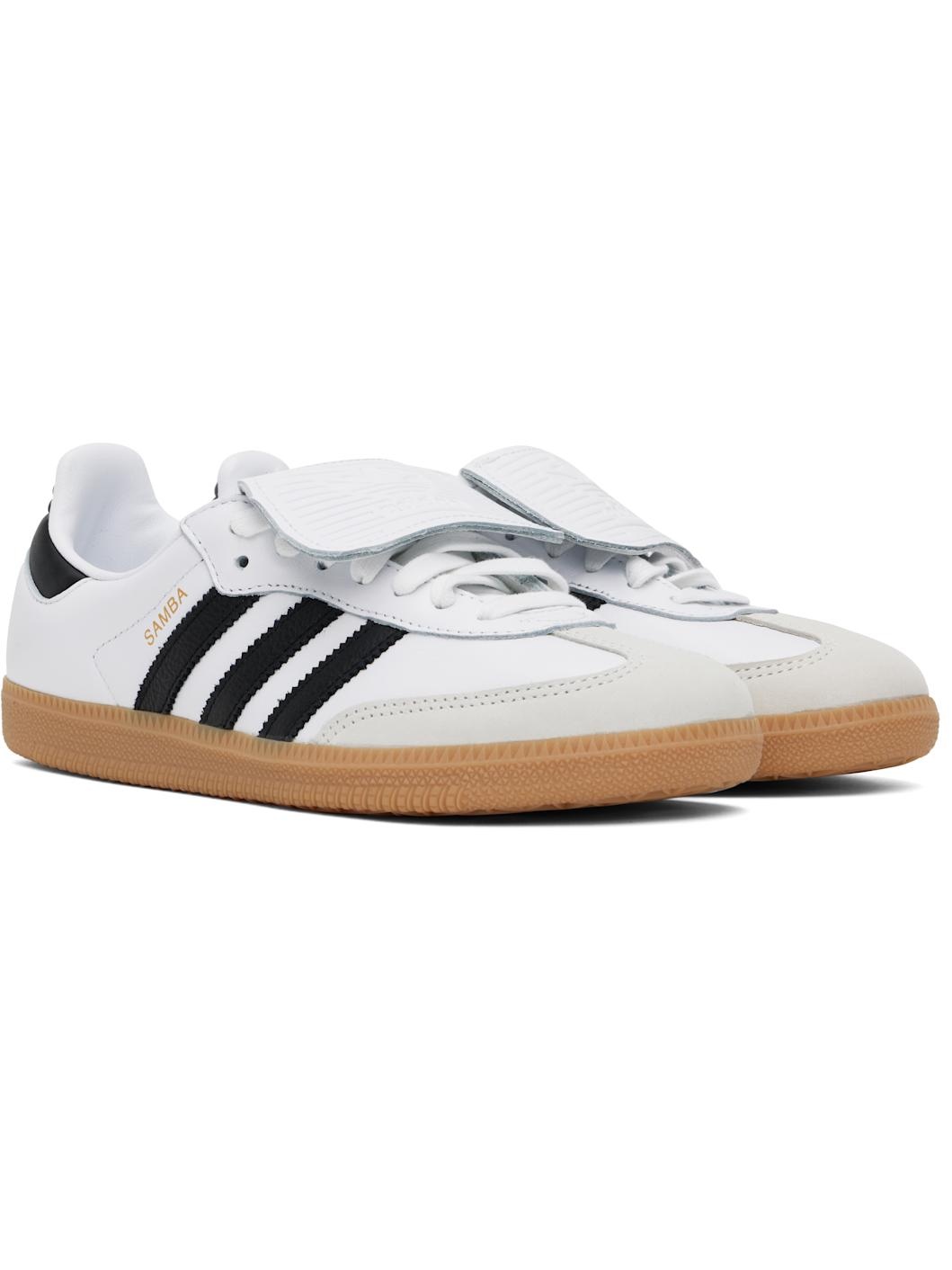 White & Black Samba LT Sneakers - 4
