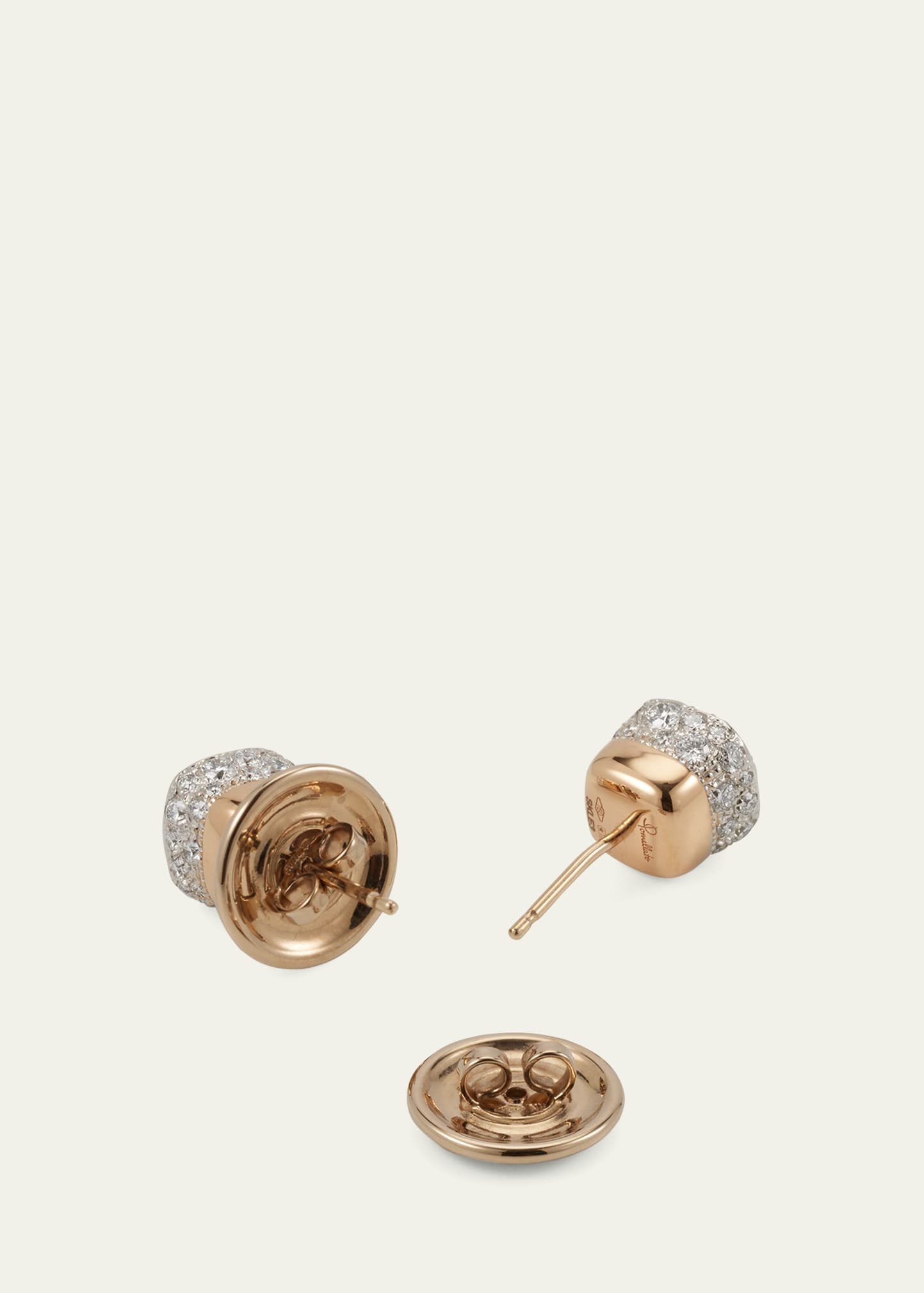 Nudo Solitaire 18K White Gold and Rose Gold Diamond Stud Earrings - 4