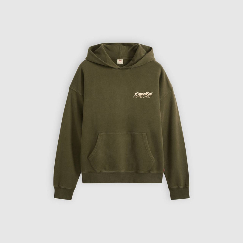 TWO HORSE BOXY GRUNGE WASH HOODIE SWEATSHIRT 5