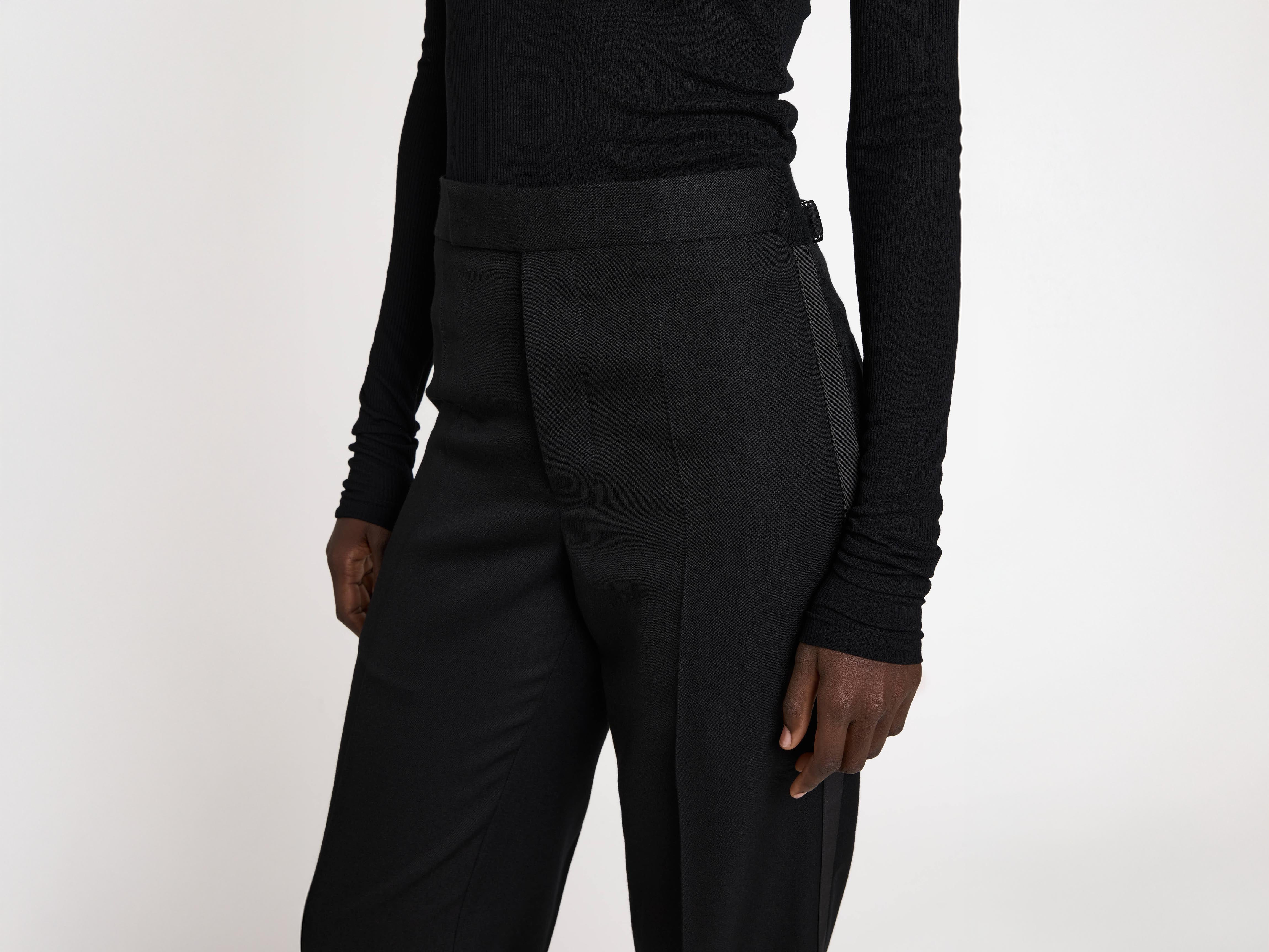 TAILORED TUXEDO TROUSERS IN BLACK - 7