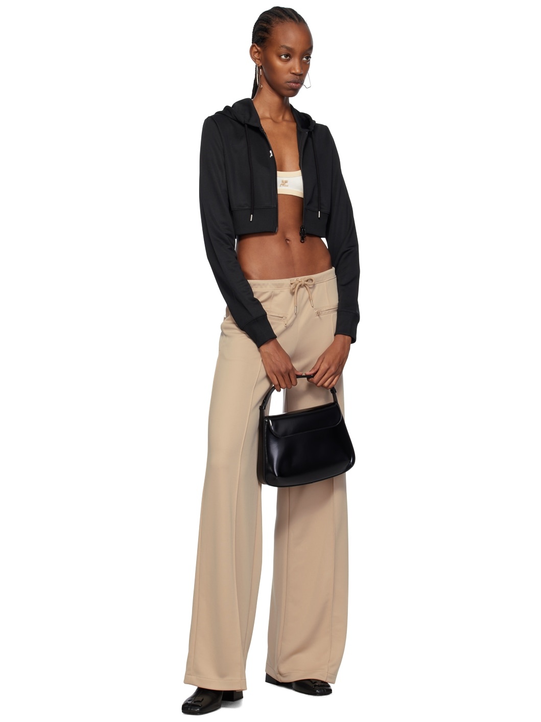 Beige Interlock Lounge Pants - 4
