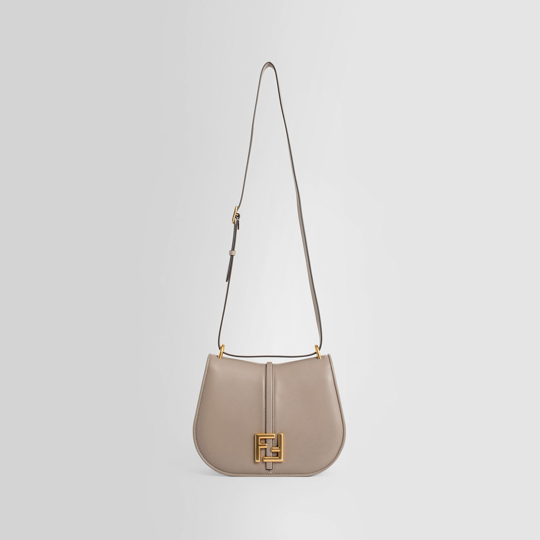 FENDI WOMAN GREY SHOULDER BAGS - 5