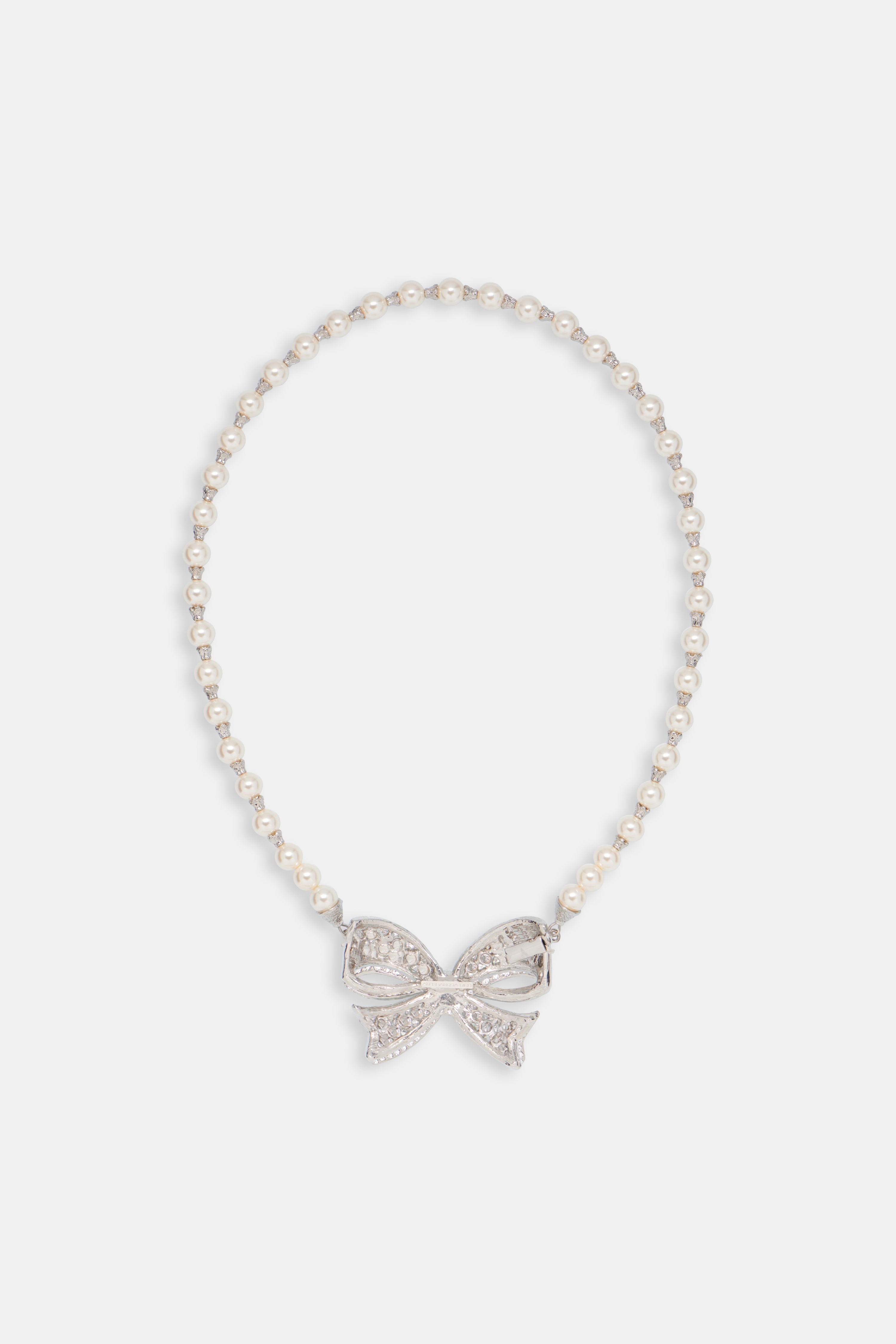 PEARL NECKLACE WITH BOW - 2