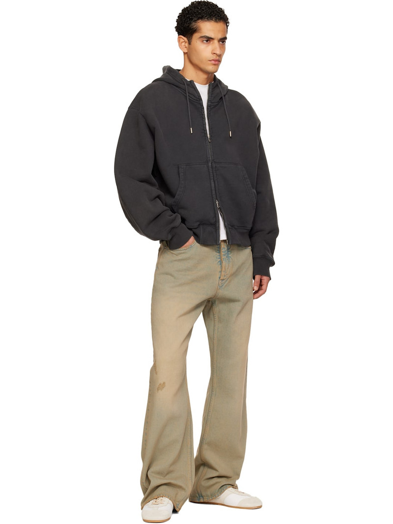 HOPE Black Oversized Zip-Up Hoodie outlook